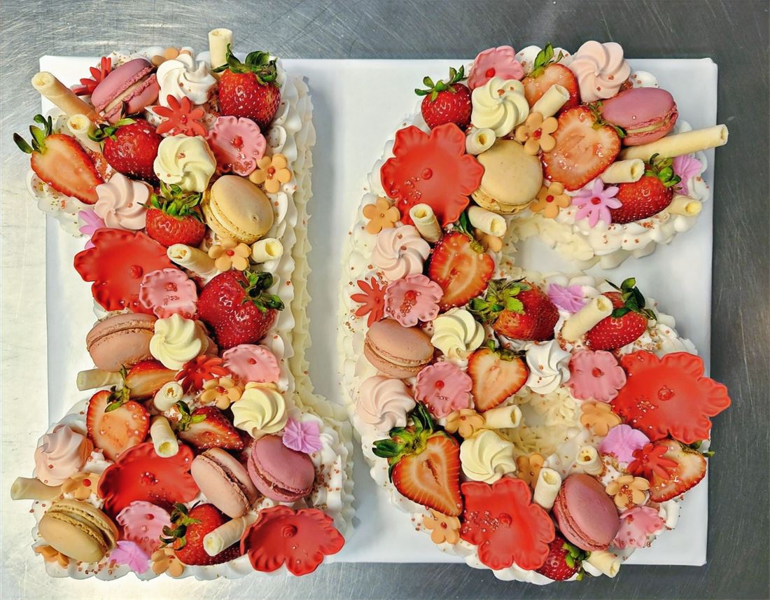 Trays of chocolate dipped strawberries