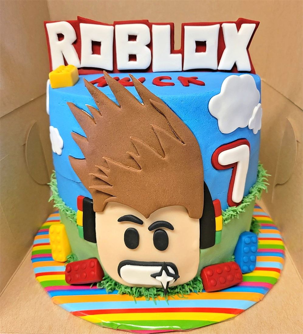 Roblox themed birthday cake